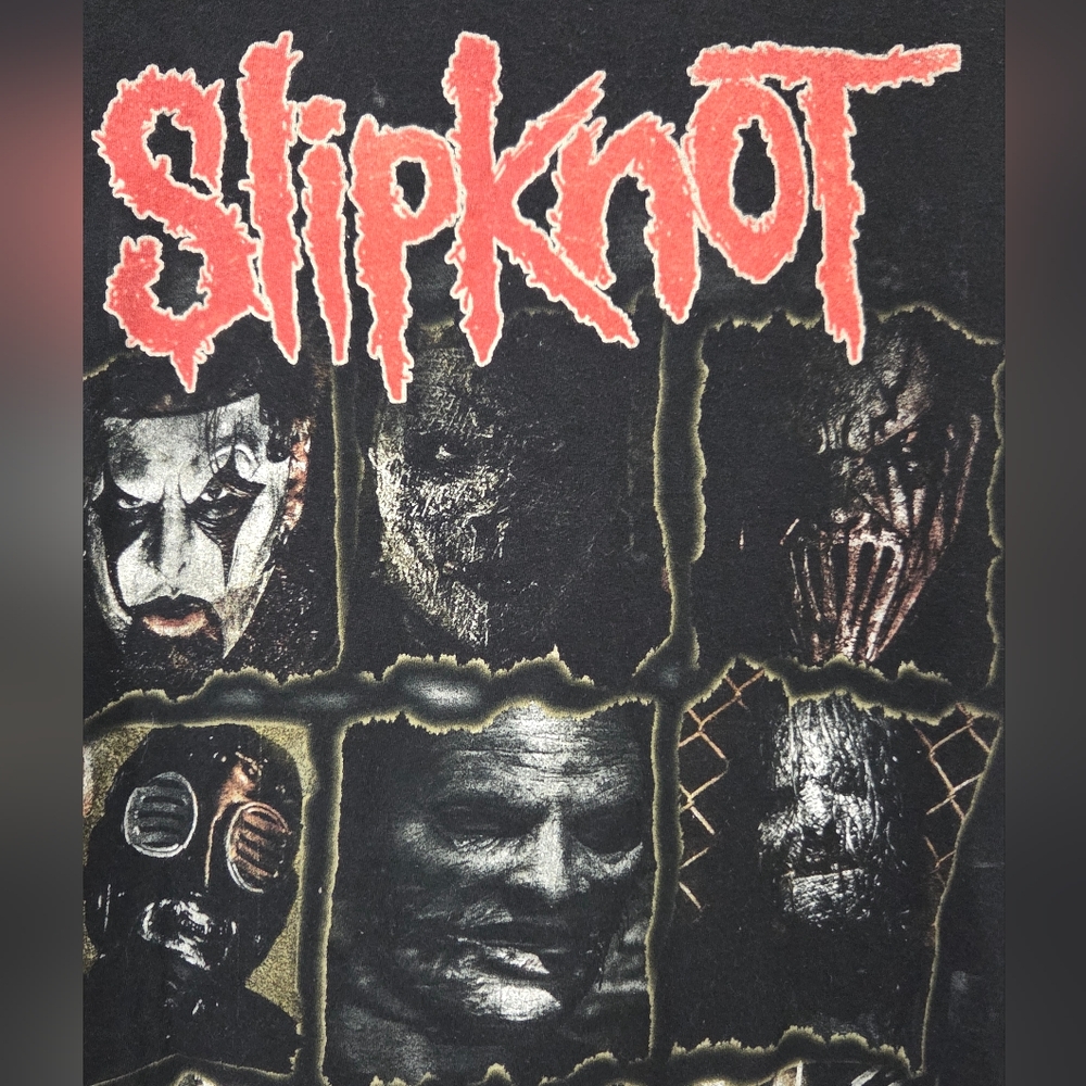 Vtg 2000s Slipknot The Gray Chapter Double Sided Metal Band Tee Large Bay Island - Picture 3 of 10